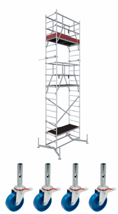 Rusztowanie Krause ClimTec (0,65x1,50m) wys. rob. 7,00m + rolki jezdne Ø 125mm